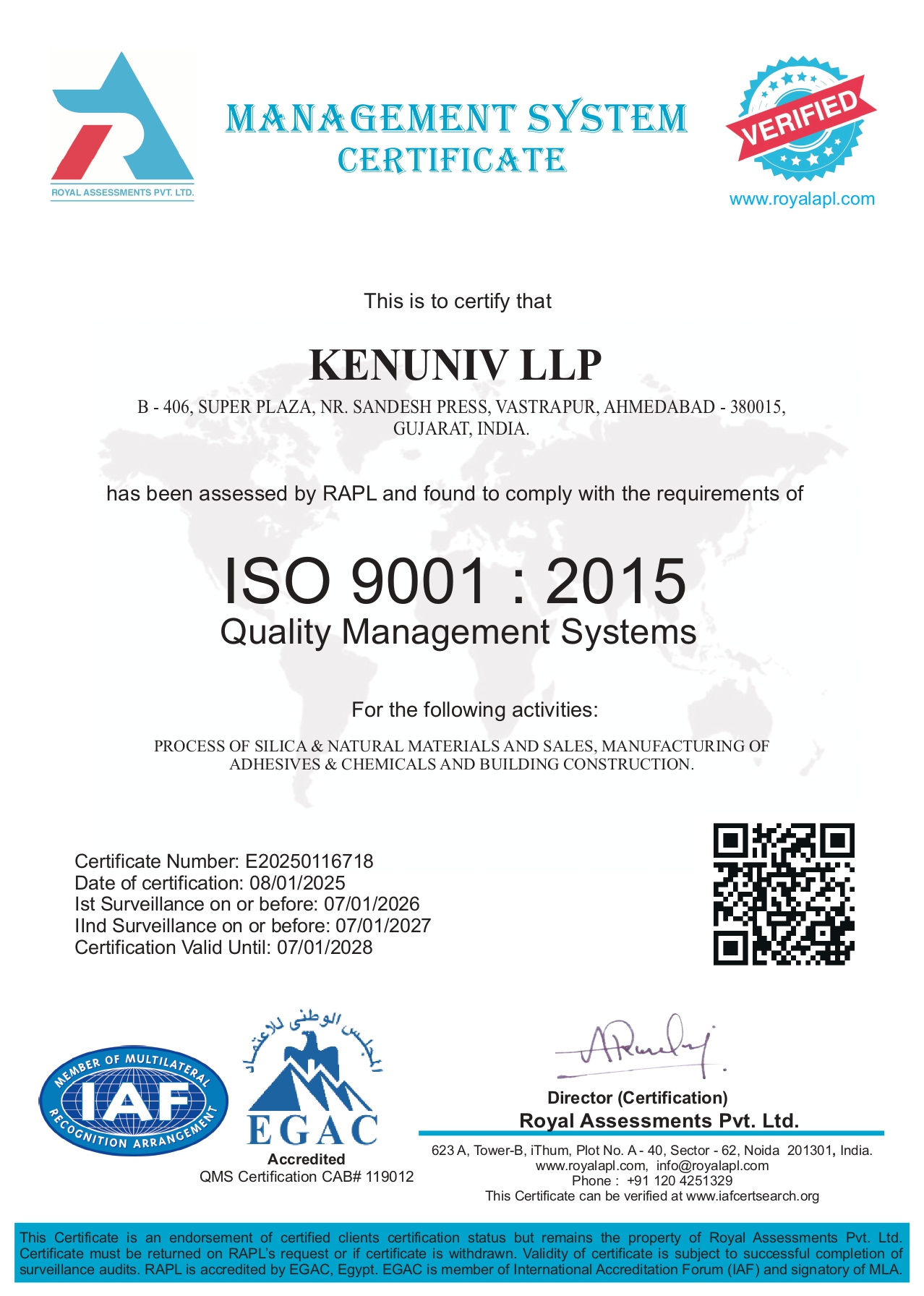 ISO Certificate